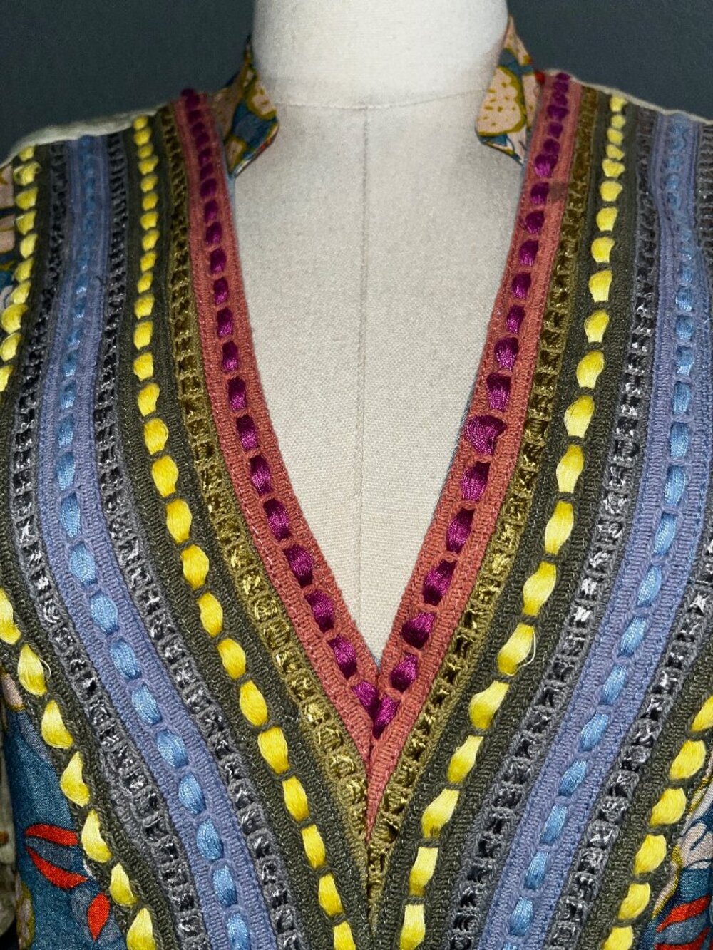 Anthropologie Bl^nk London Stephanie Embroidered Floral Tunic Boho Top - EUC -XS